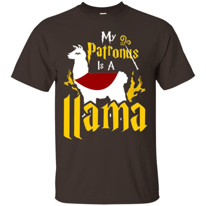 My Patronus Is A Llama T-shirt Dark Chocolate