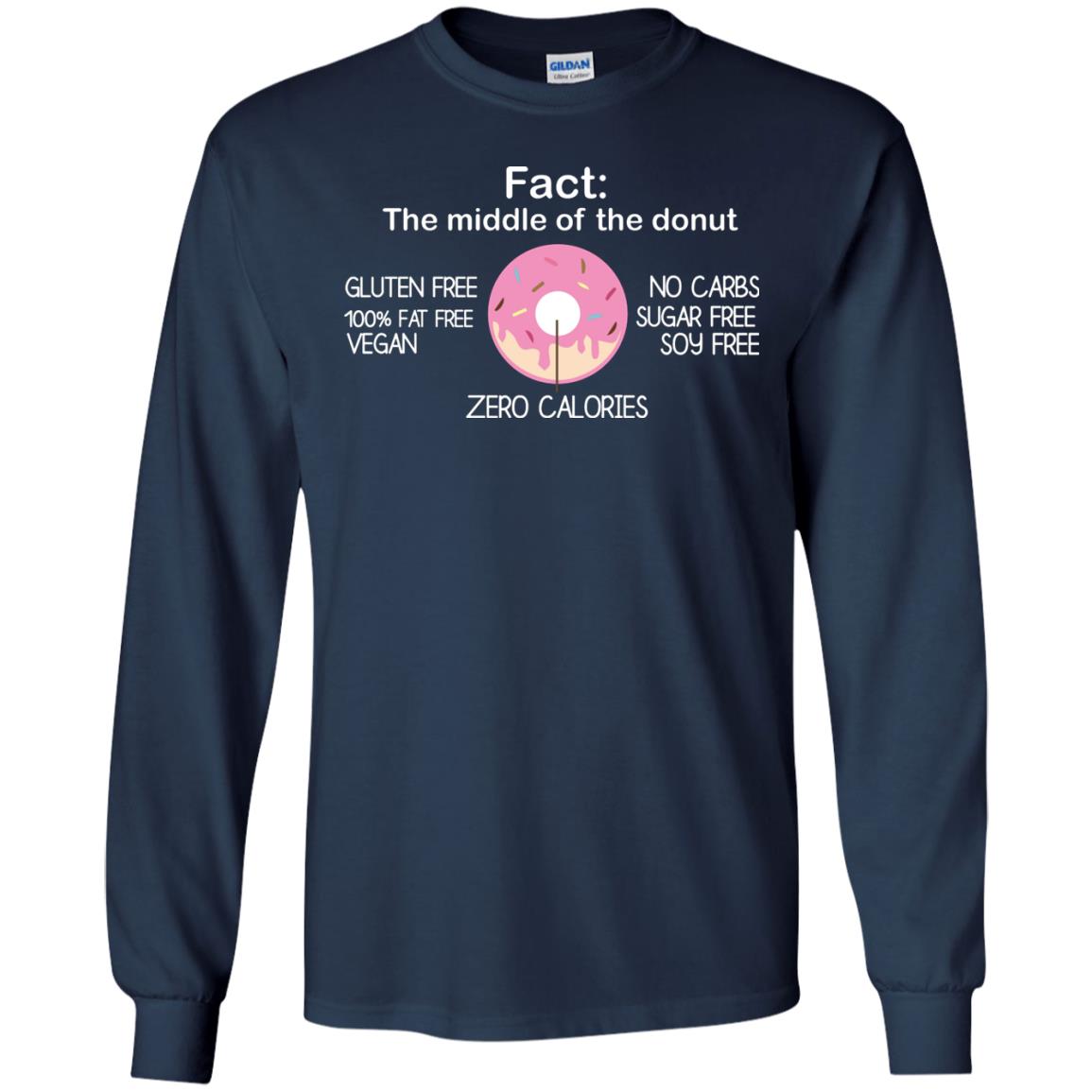 Fact The Middle Of The Donut Zero Calories Shirt Navy