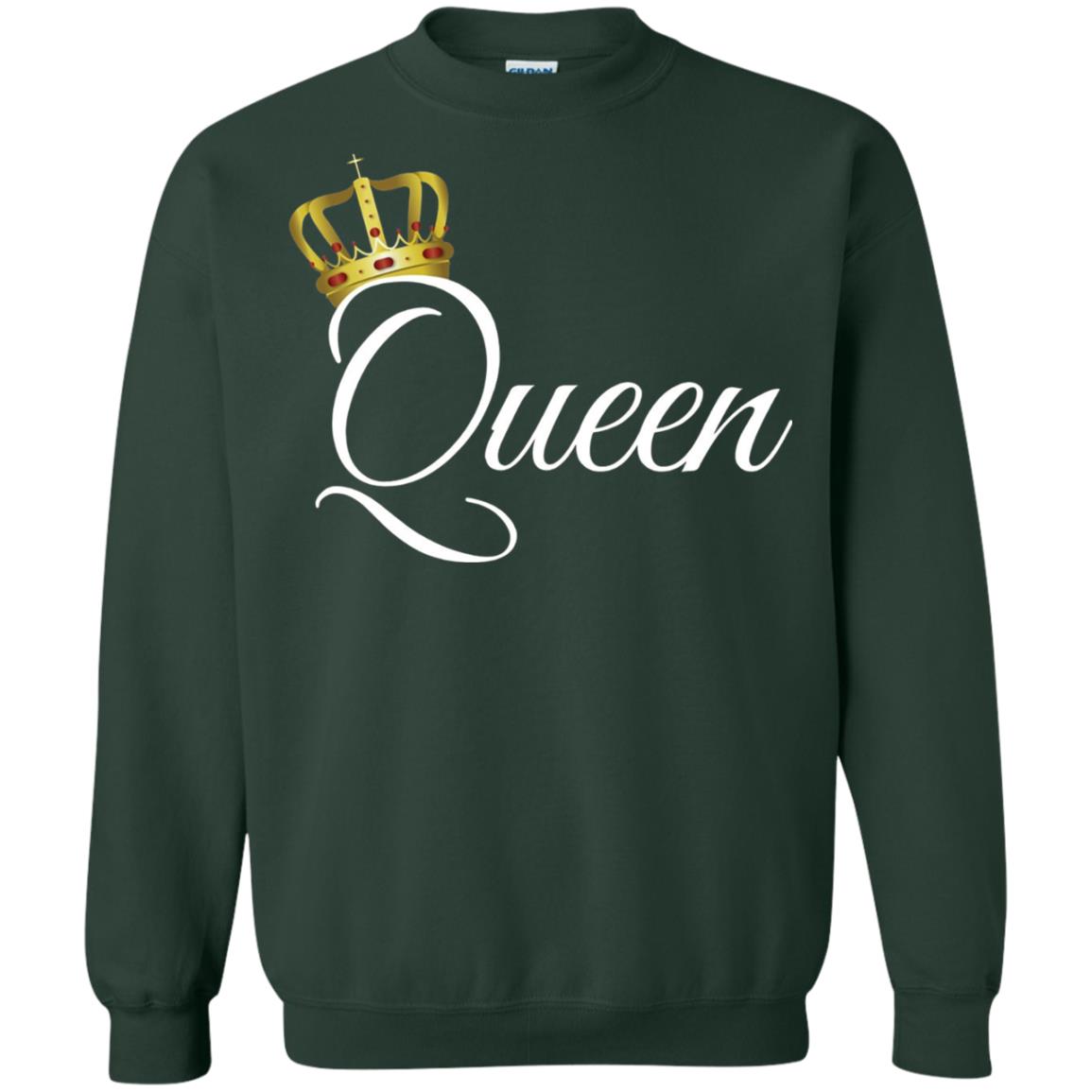 King And Queen T-shirt Matching Couple Outfits Forest Green