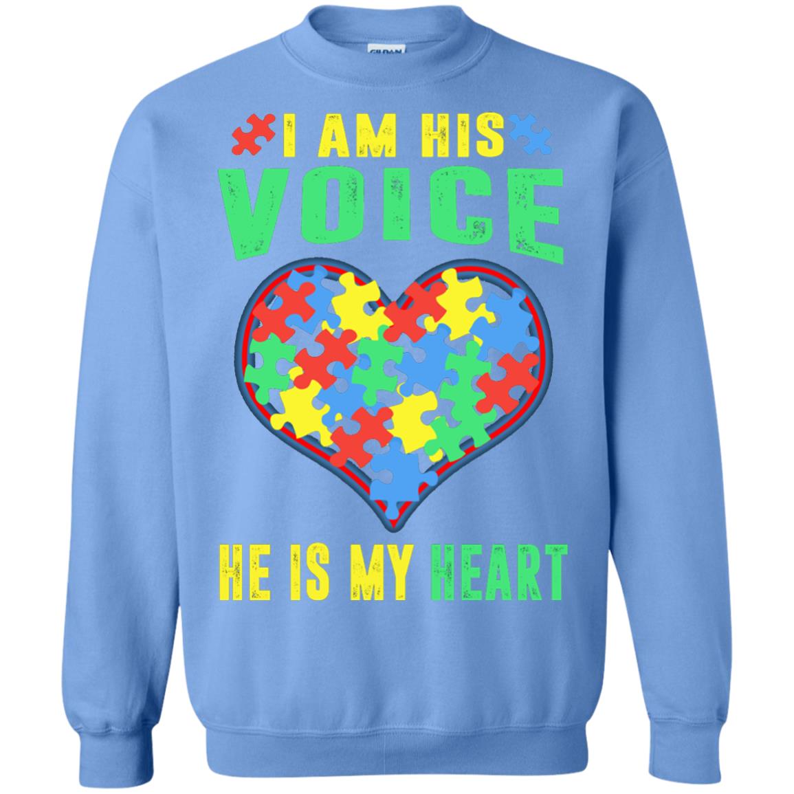 Autism Awareness Shirt He Is My Heart Carolina Blue