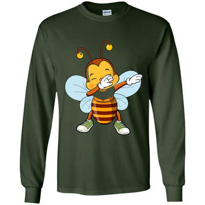 Dabbing Bee Dab Dancing Beekeeping Bee Lover T-shirt Forest Green
