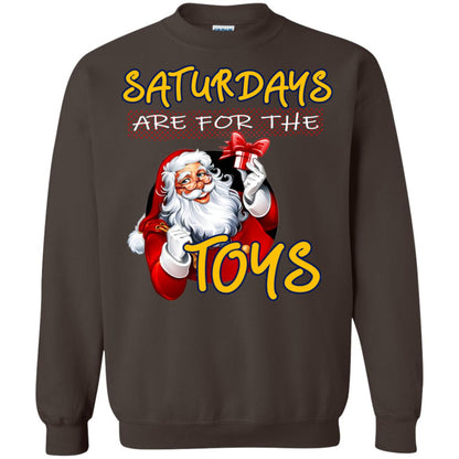 Saturdays Are For The Toys Santa X-mas Gift Shirt Dark Chocolate