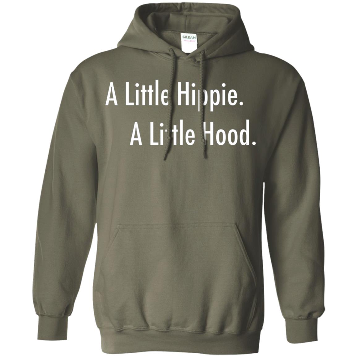 A Little Hippie A Little Hood Shirt Military Green