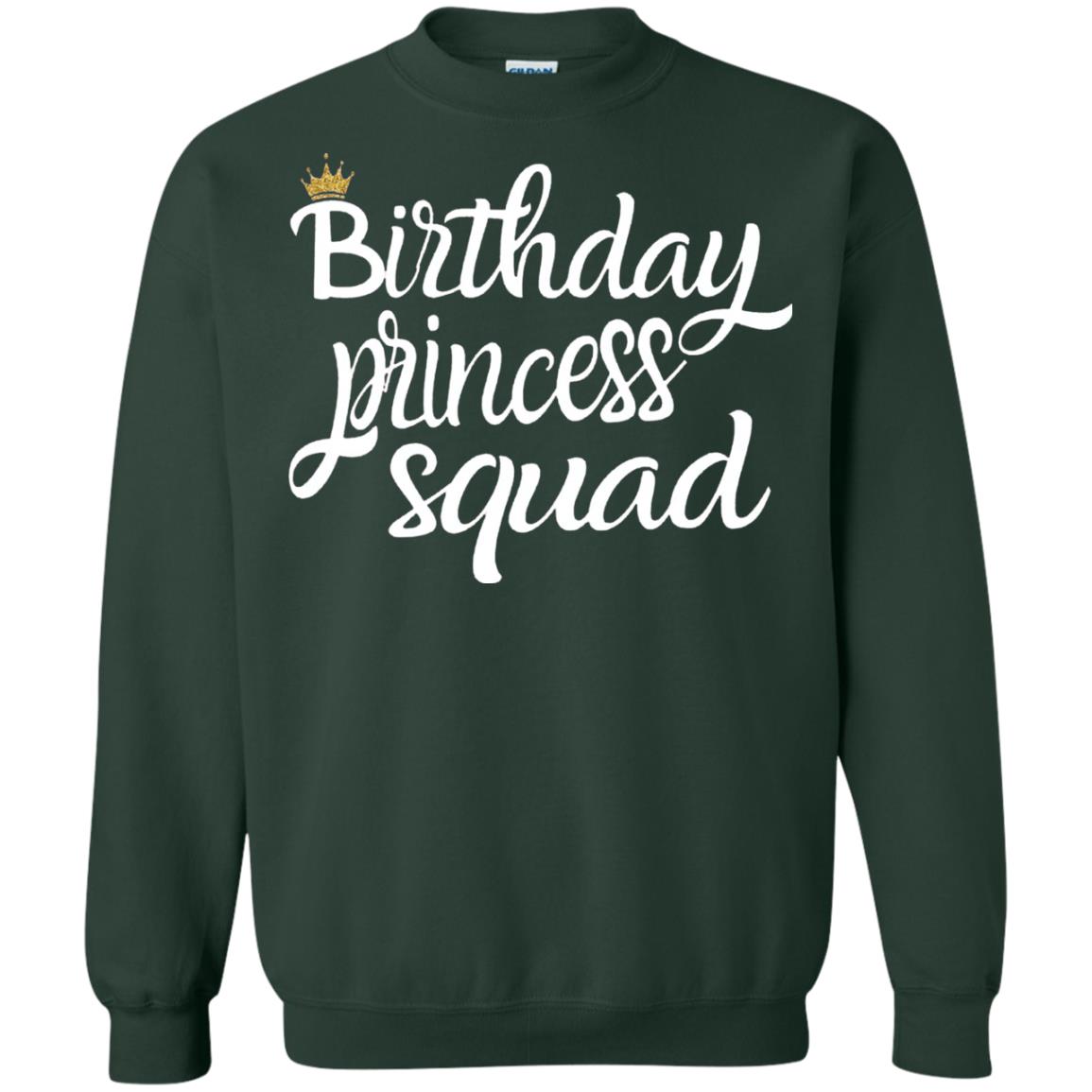 Birthday T-shirt Princess Squad Forest Green