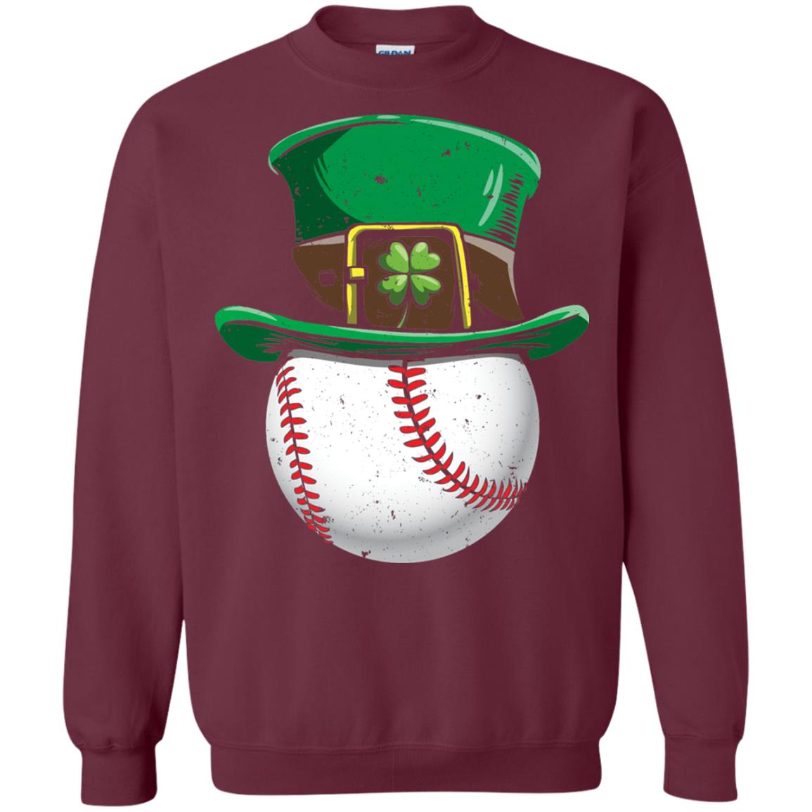 Leprechaun St. Patrick_s Day Baseball Ball T-shirt Maroon