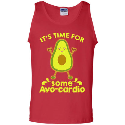 Nice-it's Time For Some Avo-cardio Avocado Fitness Gym Shirt Red