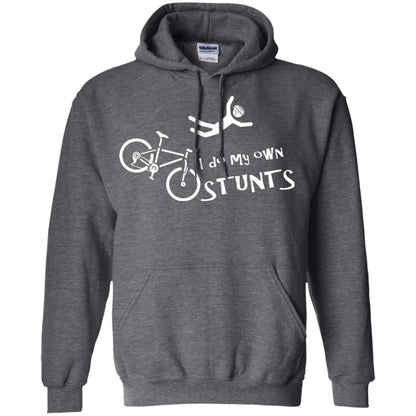 Biker T-shirt I Do My Own Stunts Dark Heather
