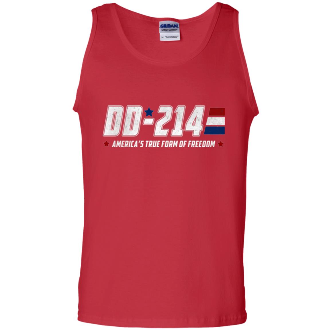 Military T-shirt Dd-214 America_s True Form Of Freedom Red