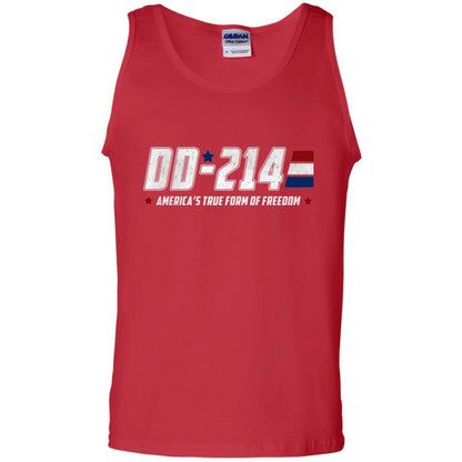 Military T-shirt Dd-214 America_s True Form Of Freedom Red