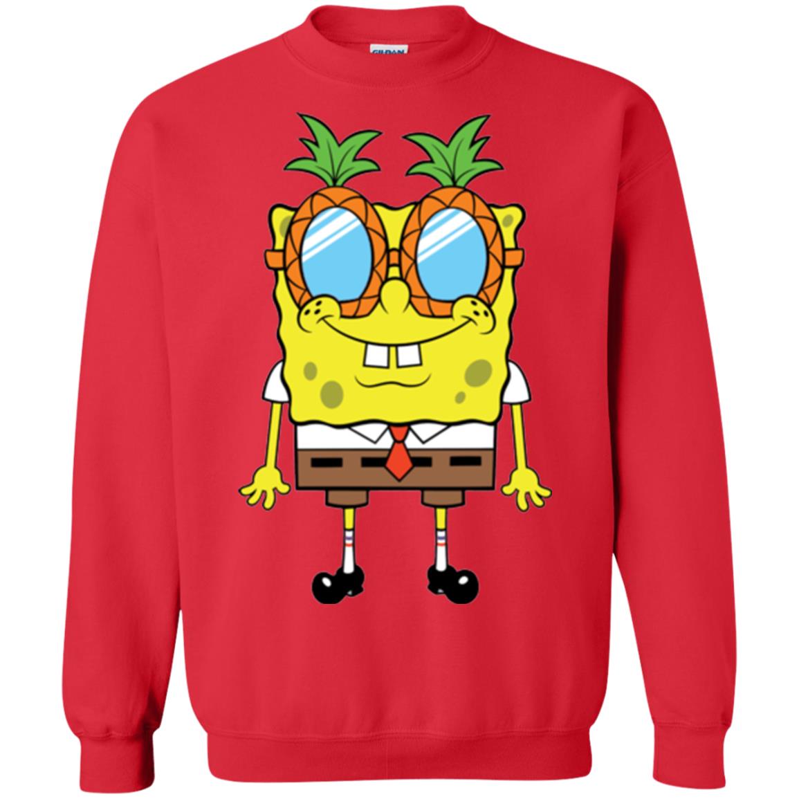 Nickelodeon Spongebob Squarepants Pineapple Glasses T-shirt Red