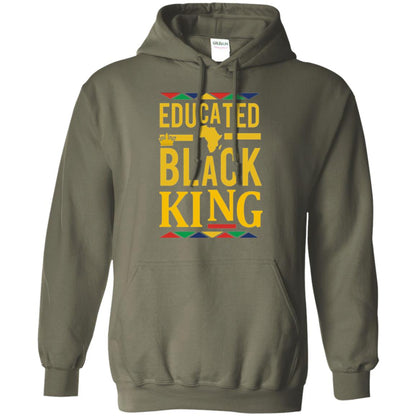 African Dna Pride T-shirt Dashiki Educated Black King Military Green