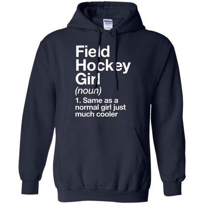 Field Hockey Girl Definition Hockey Lover T-shirt Navy