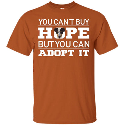 You Can_t Buy Hope But You Can Adopt It Dog Shirt Texas Orange