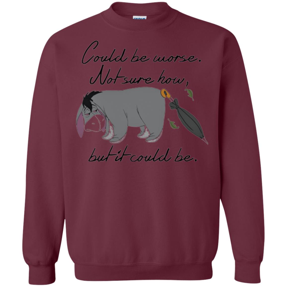 Cartoon T-shirt Could Be Worse Not Sure How But It Could Be Maroon