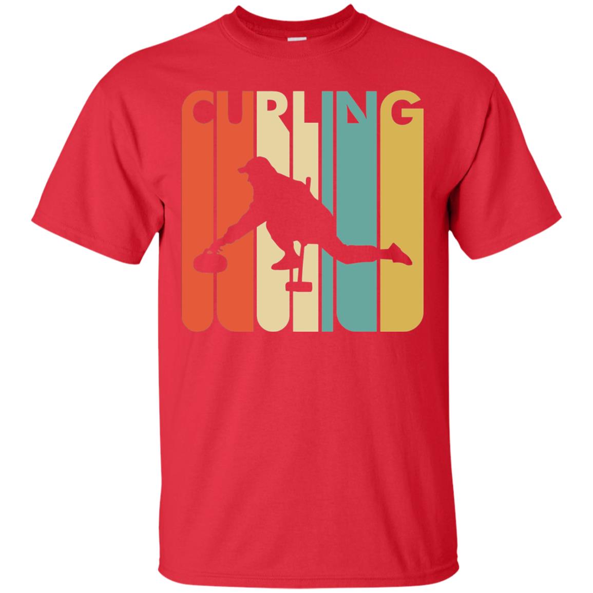 Vintage Style Curling T-shirt Red