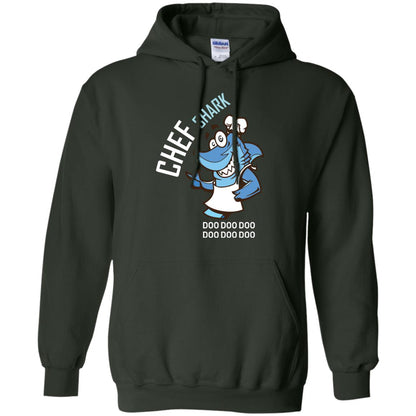 Chef Shark Doo Doo Doo Shirt For Cooker Forest Green