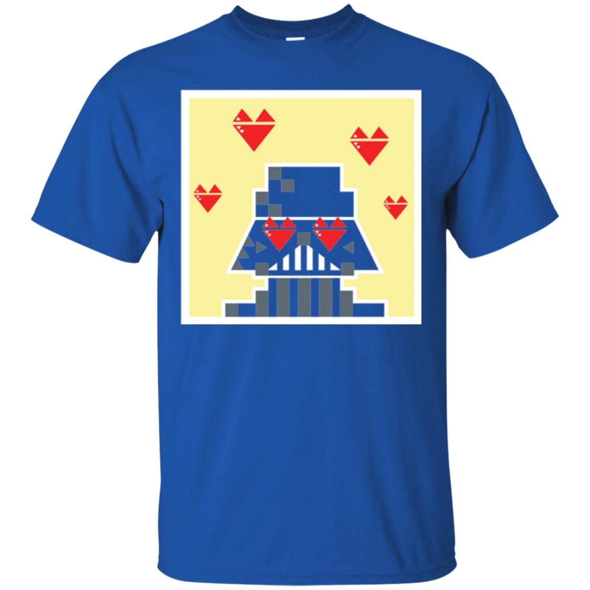 Star Wars Vader Pixel Heart Eyes Valentine_s Graphic T-shirt Royal