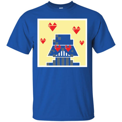 Star Wars Vader Pixel Heart Eyes Valentine_s Graphic T-shirt Royal