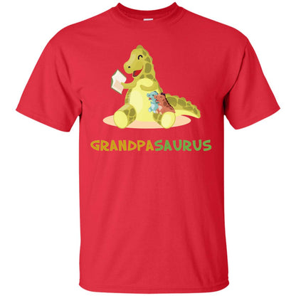 Grandpasaurus Granddad Grandpa Shirt Red
