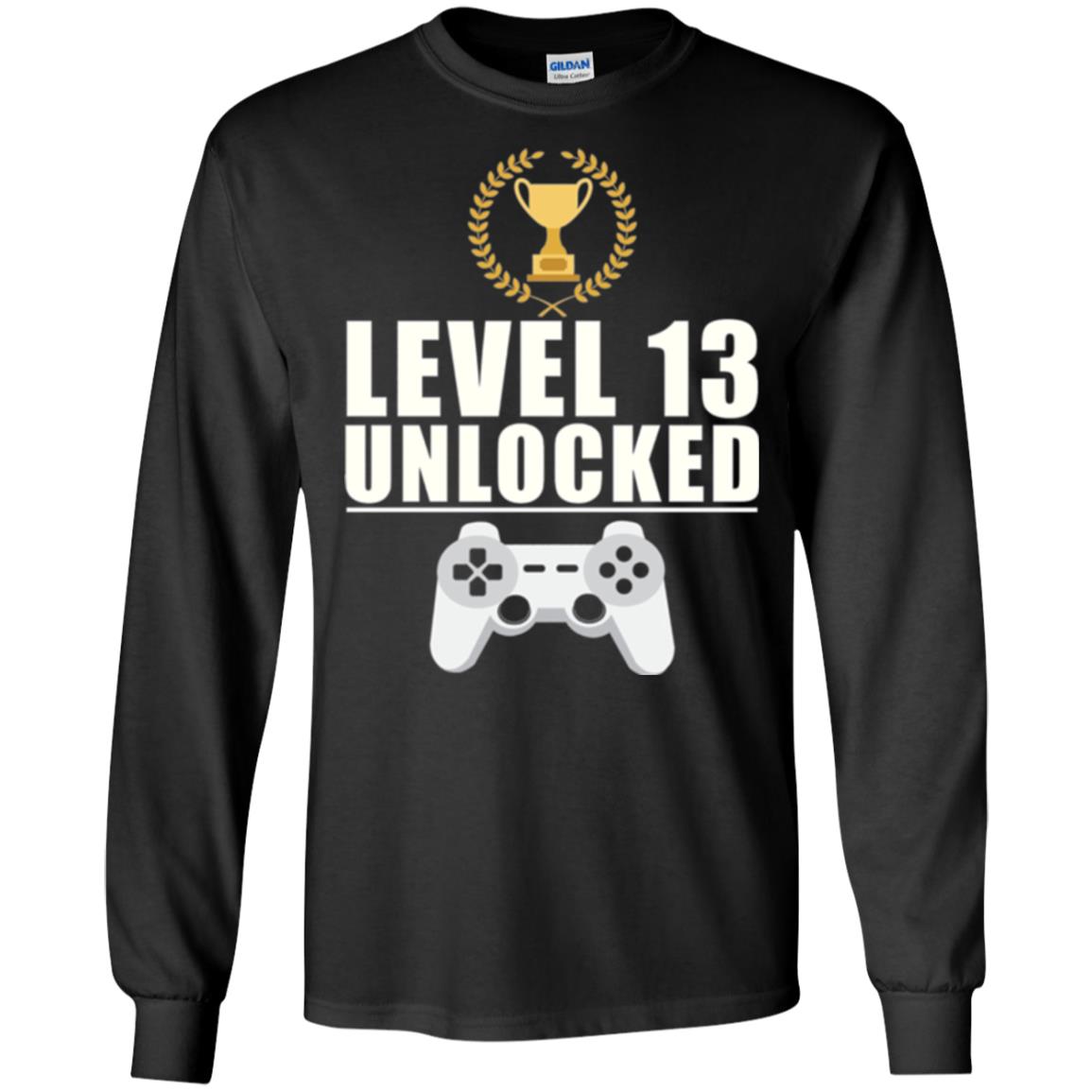 13th Birthday T-shirt Level 13 Unlocked