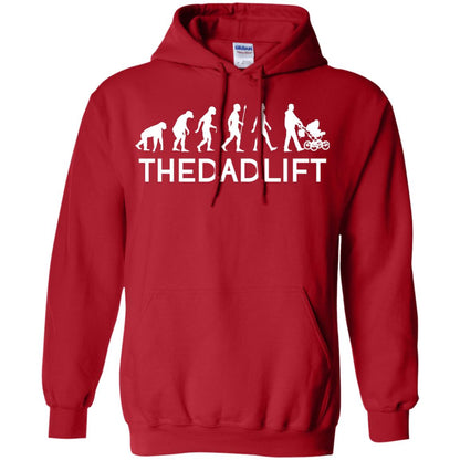 The Evolution Of Man T-shirt The Dad Lift Red