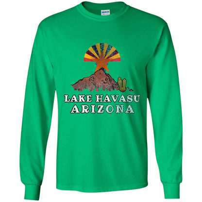 Lake Havasu Arizona T-shirt Flag Inspired Desert Scenery Irish Green
