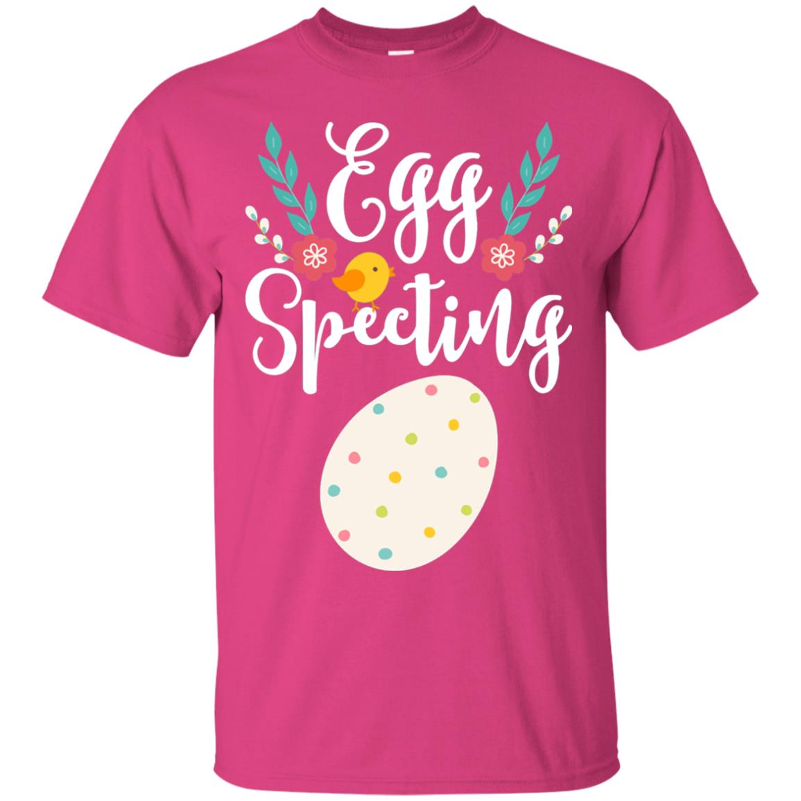 Egg Specting Announcement Pregnant Easter T-shirt Heliconia