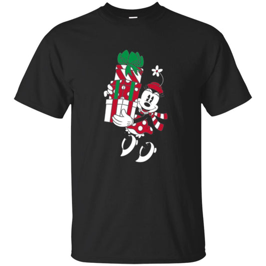 Christmas T-shirt Disney Minnie Mouse Christmas Gifts Black