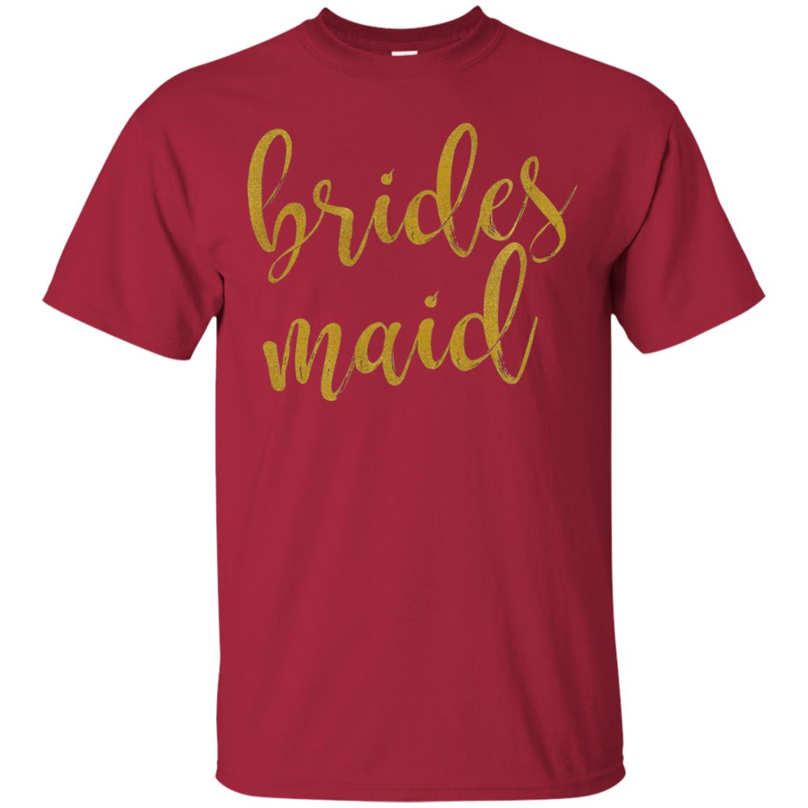 Bridesmaid Gold Glitter Bridal Shower T-shirt Cardinal