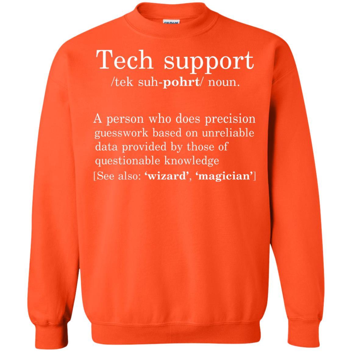 Computer Nerd T-shirt Tech Support Definition Orange