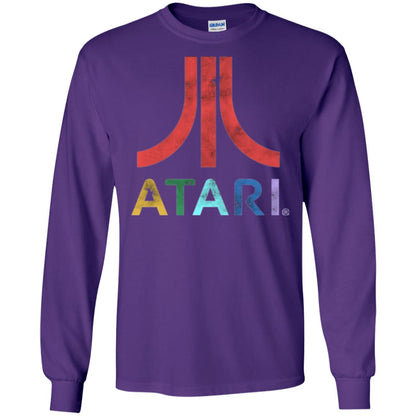 Colorful Retro Atari Gaming Logo T-shirt Purple