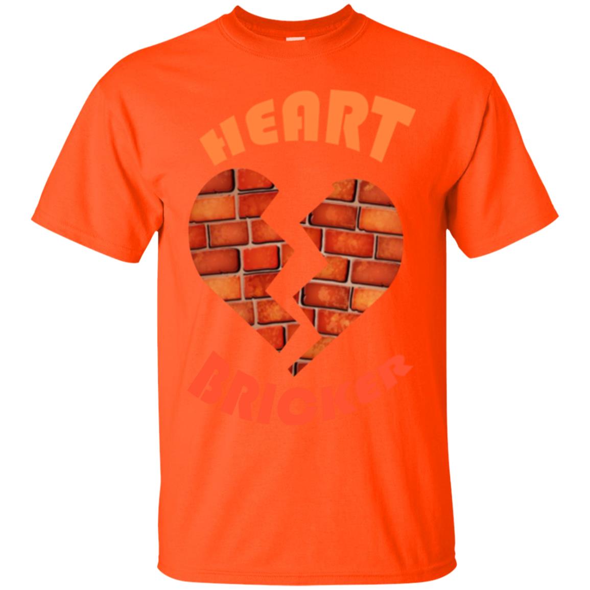 Valentines Day T-shirt Heart Bricker Orange