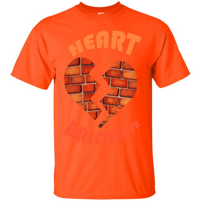 Valentines Day T-shirt Heart Bricker Orange