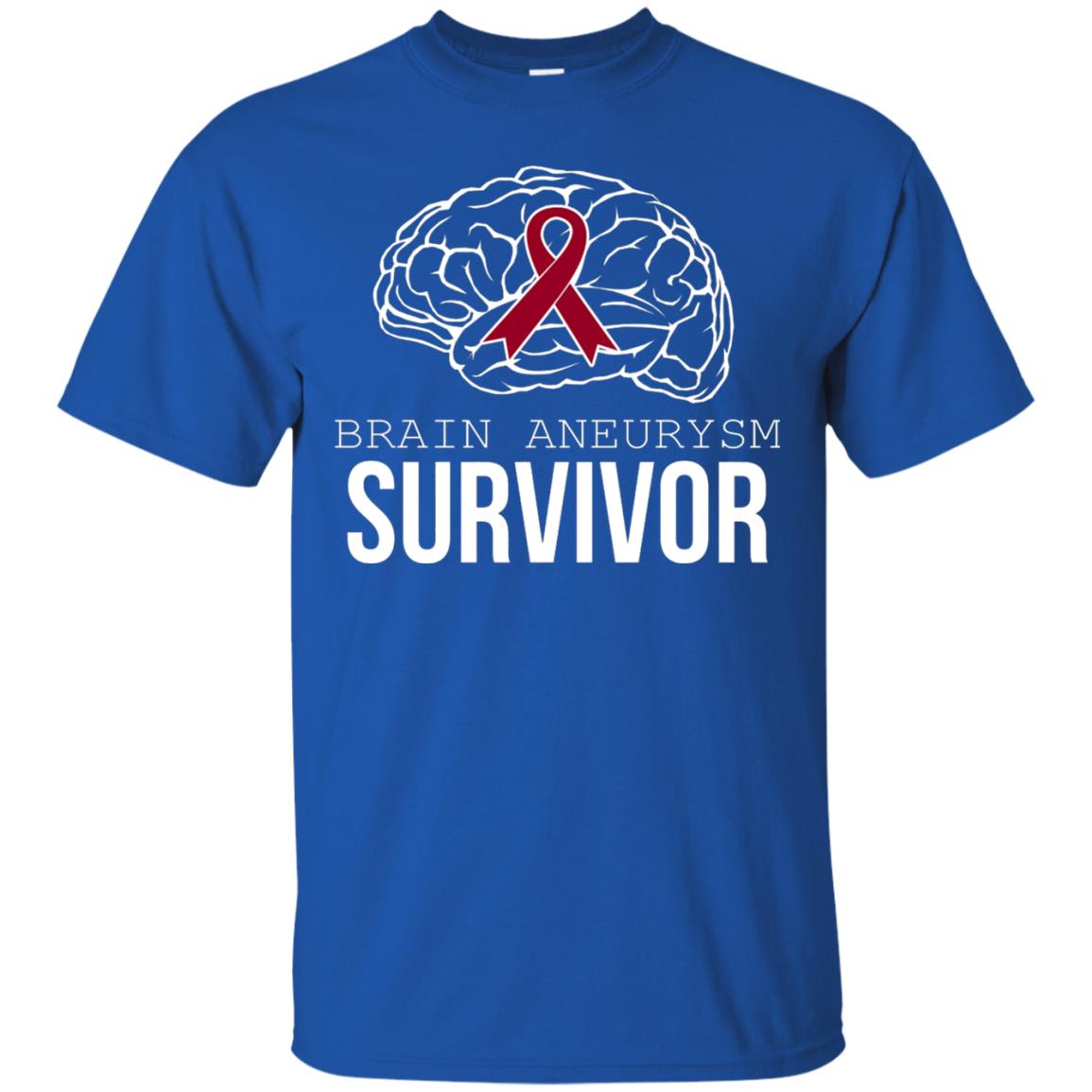 Brain Aneurysm Survivor T-shirt Royal
