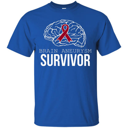 Brain Aneurysm Survivor T-shirt Royal