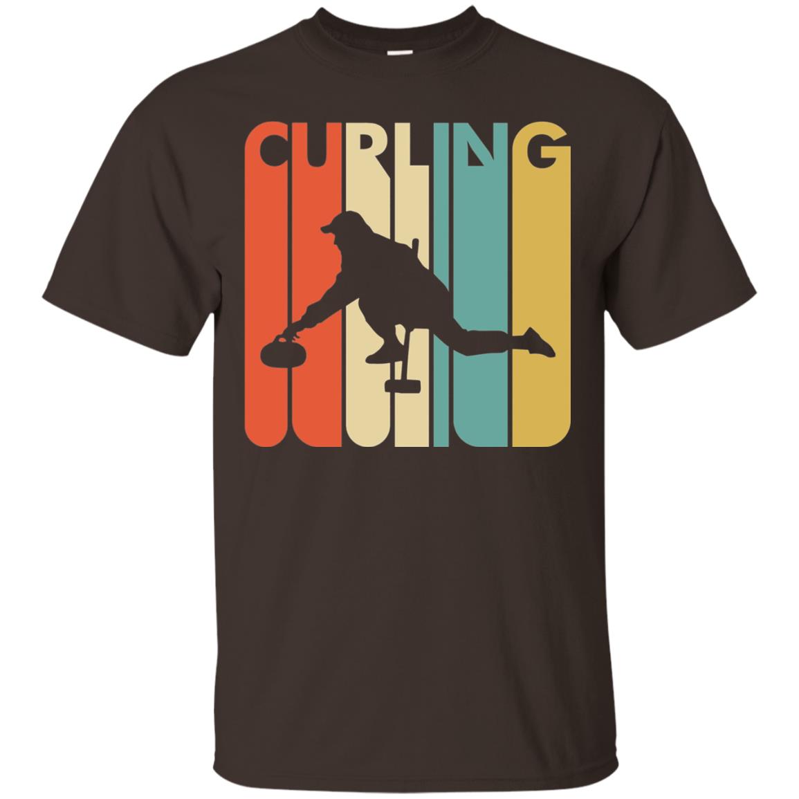 Vintage Style Curling T-shirt Dark Chocolate