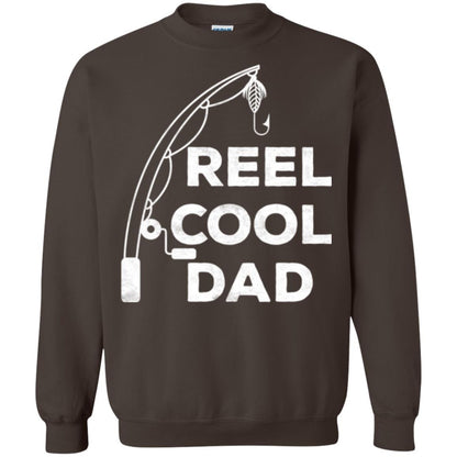 Fisherman T-shirt Reel Cool Dad Dark Chocolate