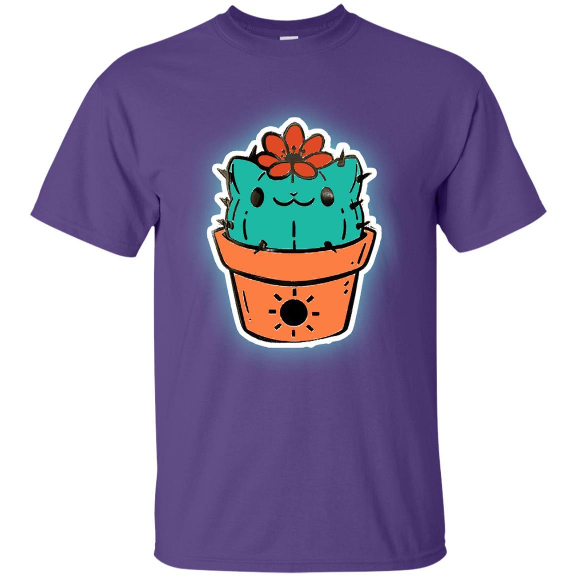 Cat Lovers T-shirt Catcus Purple