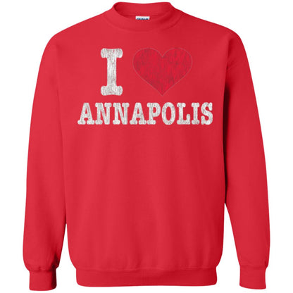 Distressed Retro I Love Annapolis T-shirt Red