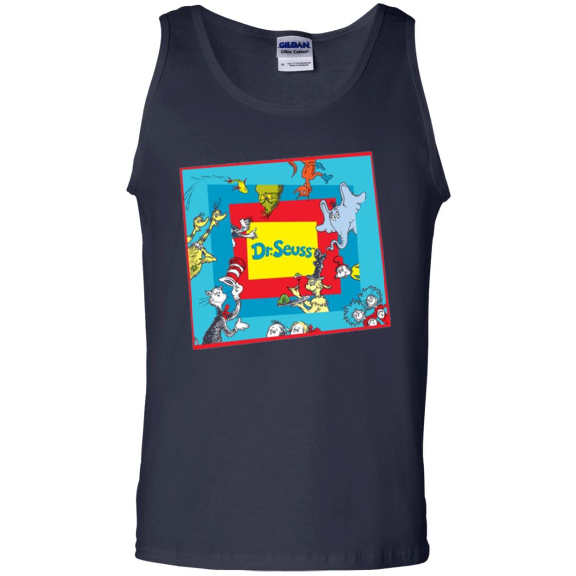 Dr. Seuss Character National Wear Red Day T-shirt Navy