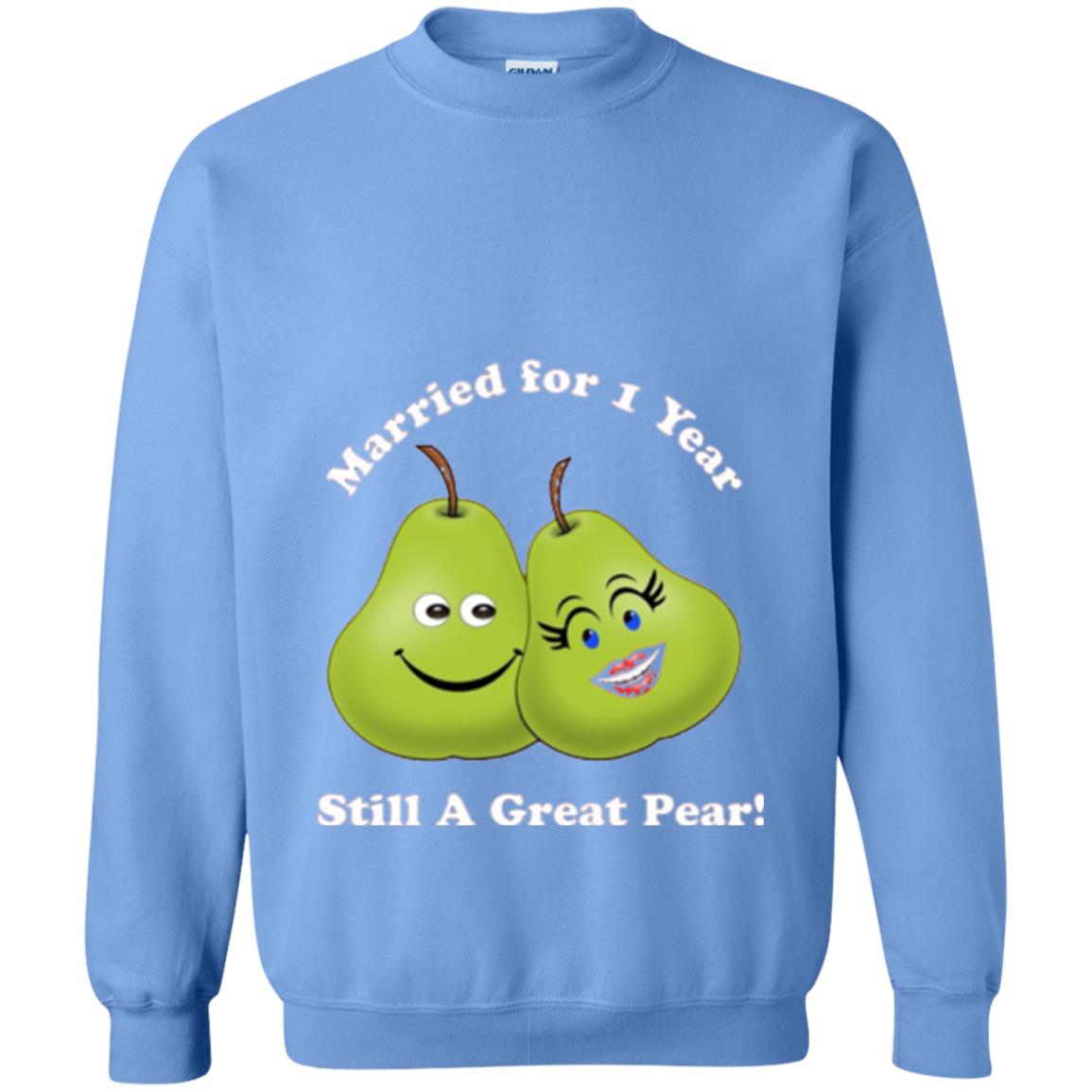Married For 1 Year Still A Great Pear 1st Anniversary T-shirt Carolina Blue