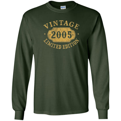 Brithday T-shirt Vintage 2005 Limited Edition Forest Green