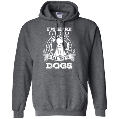 Dog Lover T-shirt I'm Here To Pet All The Dogs Dark Heather