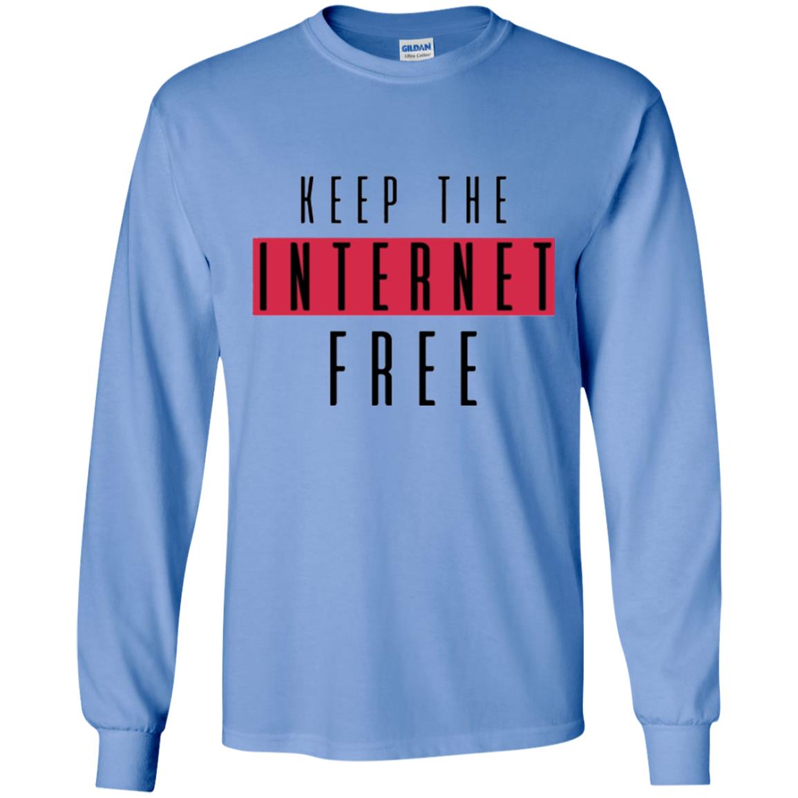 Keep The Internet Free T-shirt Carolina Blue