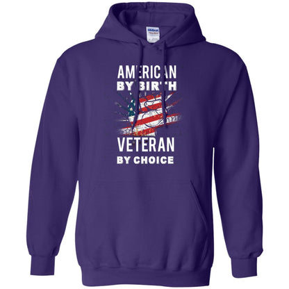 American By Birth Veteran By Choice Independence Day 4th July Shirt Purple