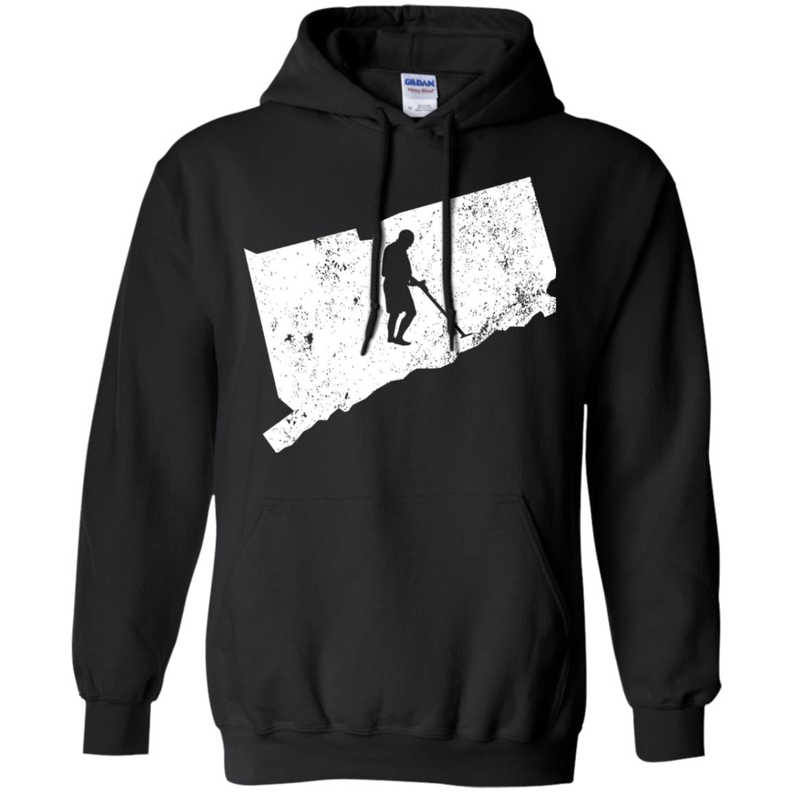 Connecticut Metal Detector Shirt Geocaching Swag Black