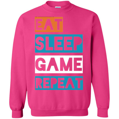 Eat Sleep Game Repeat Video Gamer Player T-shirt Heliconia