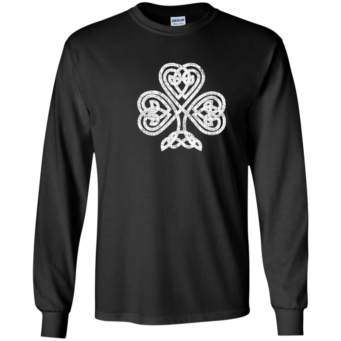 Irish Shamrock Knot Symbol St. Patrick_s Day T-shirt Black