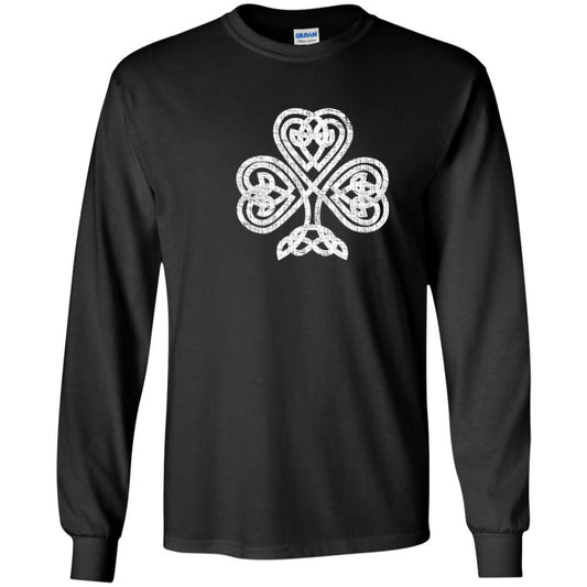 Irish Shamrock Knot Symbol St. Patrick_s Day T-shirt Black