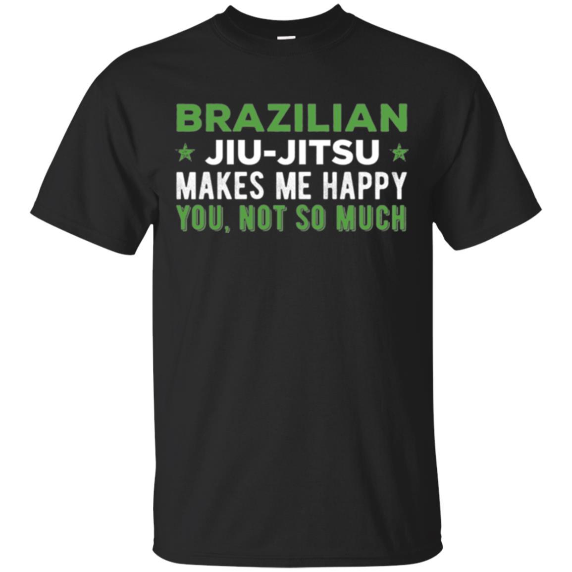 Brazilian Jiu Jitsu T-shirt Brazilian Jiu Jitsu Makes Me Happy Black
